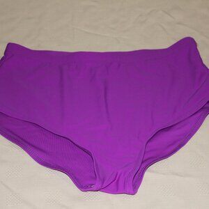 PURPLE HIGH RISE SWIMSUIT BOTTOMS WOMENS SZ 10